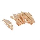 12 Pieces Leaf Branches Charms Pendants Wedding Home Decor Rose Gold