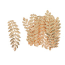 12 Pieces Leaf Branches Charms Pendants Wedding Home Decor Rose Gold
