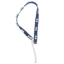3 Pieces Mixed Designs Pearl Beads Flat Blue Jean Denim Choker Necklace
