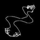 Innovative Deer Horn Antler Sterling Silver Collar Necklace Chain Animal Jewelry