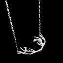 Innovative Deer Horn Antler Sterling Silver Collar Necklace Chain Animal Jewelry