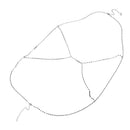 Hot Shiny Crystal Rhinestone Charm Chrest Bikini Silver Body Chain Fashion Jewelry