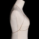 Fashion Women Crystal Gold Bikini Bra Body Chain Harness Necklace body Jewelry Gift