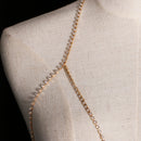 Fashion Women Crystal Gold Bikini Bra Body Chain Harness Necklace body Jewelry Gift