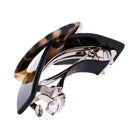 Women's Leopard Pattern Spring Fastening Hair Pin Barrette Clip Ponytail Holder Hair Accessory