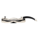 Women's Spring Fastening Hair Pin Barrette Clip Ponytail Holder Hair Accessory Black and White