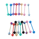 18 Pieces Stainless Steel Navel Ring Lip Tongue Belly Bar Body Piercings