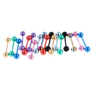 18 Pieces Stainless Steel Navel Ring Lip Tongue Belly Bar Body Piercings