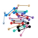 18 Pieces Stainless Steel Navel Ring Lip Tongue Belly Bar Body Piercings