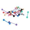 18 Pieces Stainless Steel Navel Ring Lip Tongue Belly Bar Body Piercings