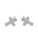 24 Pairs/Lot Women Girls Mixed Styles Alloy Silver Studs Earrings Fashion Jewelry Gifts