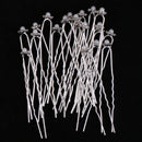 10 Pieces/ Lot Glitter Rhinestone Faux Pearl Flower Design U Shaped Hair Pins Jewelry Wedding Party Prom Lady Hair Headdress
