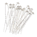 10 Pieces/ Lot Glitter Rhinestone Faux Pearl Flower Design U Shaped Hair Pins Jewelry Wedding Party Prom Lady Hair Headdress