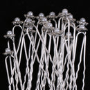 10 Pieces/ Lot Glitter Rhinestone Faux Pearl Flower Design U Shaped Hair Pins Jewelry Wedding Party Prom Lady Hair Headdress