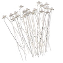 10 Pieces/ Lot Glitter Rhinestone Faux Pearl Flower Design U Shaped Hair Pins Jewelry Wedding Party Prom Lady Hair Headdress