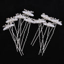 10 Pieces Wholesale Luxury Glitter Rhinestone Daisy Flower U Shaped Hair Pins Bridesmaids Fancy Jewelry
