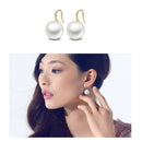 9-10MM 5 Pairs Pearl Imitation Earrings Fashion Round Ball Ear Hook Dangle Jewelry