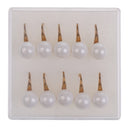9-10MM 5 Pairs Pearl Imitation Earrings Fashion Round Ball Ear Hook Dangle Jewelry