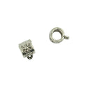 50 Pieces Daisy Flowers Bail Hanger Dangle Spacer Bead Fit European Bracelet