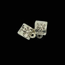50 Pieces Daisy Flowers Bail Hanger Dangle Spacer Bead Fit European Bracelet