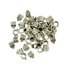 50 Pieces Daisy Flowers Bail Hanger Dangle Spacer Bead Fit European Bracelet