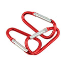 20pcs Outdoor Buckle Carabiner D-Ring Keychain Clip Snap Spring Hook Red