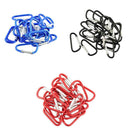 20pcs Outdoor Buckle Carabiner D-Ring Keychain Clip Snap Spring Hook Red