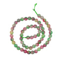 6mm Faceted Rainbow Jade Round Gemstone Loose Beads Strand 15 Inch