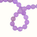 6mm Faceted Jade Round Gemstone Beads For Jewelry Bracelet Necklace Making Accessory 15.5" Purple