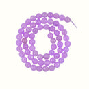 6mm Faceted Jade Round Gemstone Beads For Jewelry Bracelet Necklace Making Accessory 15.5" Purple