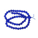 6mm Faceted Jade Round Gemstone Beads For Jewelry Bracelet Necklace Making Accessory 15.5'' Royal Blue