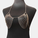 Bikini Gypsy Top Harness Rhinestone Bra Body Chest Chain Jewelry Summer Beach Fancy Lady Necklace