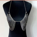 Bikini Gypsy Top Harness Rhinestone Bra Body Chest Chain Jewelry Summer Beach Fancy Lady Necklace