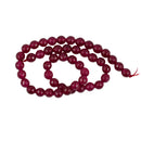 Faceted Ruby Jade Round Gemstone Loose Beads Strand For Jewelry Bangle Bracelet Making 15 Inch/ Strand 8mm