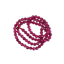 Faceted Ruby Jade Round Gemstone Loose Beads Strand For Jewelry Bangle Bracelet Making 15 Inch/ Strand 6mm