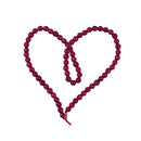 Faceted Ruby Jade Round Gemstone Loose Beads Strand For Jewelry Bangle Bracelet Making 15 Inch/ Strand 6mm
