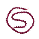 Faceted Ruby Jade Round Gemstone Loose Beads Strand For Jewelry Bangle Bracelet Making 15 Inch/ Strand 6mm