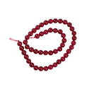8mm Natural Smooth Ruby Red Jade Gemstone Round Loose Beads Strand 15'' DIY