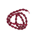 6x9mm Natural Smooth Ruby Red Jade 3D Tear Drop Loose Beads Strand 15