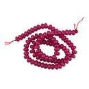 4x6mm Natural Smooth Ruby Red Jade Rondelle Spacer Loose Beads Strand 15