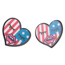 6 Pair Acrylic Earrings Hip Hop Women Colorful Ear Stud Decor Heart Lip