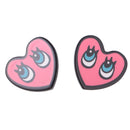 6 Pair Acrylic Earrings Hip Hop Women Colorful Ear Stud Decor Heart Lip