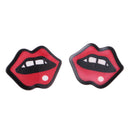 6 Pair Acrylic Earrings Hip Hop Women Colorful Ear Stud Decor Heart Lip