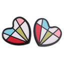 6 Pair Acrylic Earrings Hip Hop Women Colorful Ear Stud Decor Heart Lip