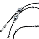 Luxury Men Women Kids Pearl Neck Cord Eyewear Eyeglasses Rope Holder Strap Black