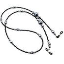 Luxury Men Women Kids Pearl Neck Cord Eyewear Eyeglasses Rope Holder Strap Black