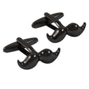 Fashion Mustache Shirt Cuff links Gentlemen Jewelry Gift Metallic Black