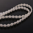 25m New 10mm Crystal Faux Pearls Beads String By the Roll for DIY Party Garland flowers Wedding Decration