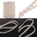25m New 10mm Crystal Faux Pearls Beads String By the Roll for DIY Party Garland flowers Wedding Decration