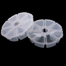 2 Pieces/ Pack 8 Slots Compartment Mini Round Plastic Storage Box Earring Ear Studs Loose Beads Jewelry Container